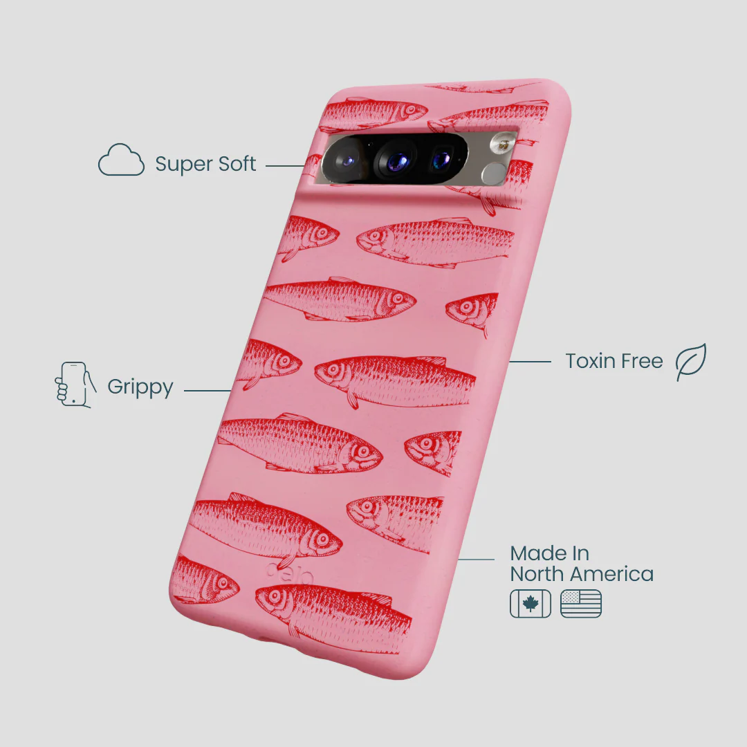 Bubblegum Pink Sardine Stream Google Pixel 8 Pro Case - Image 4