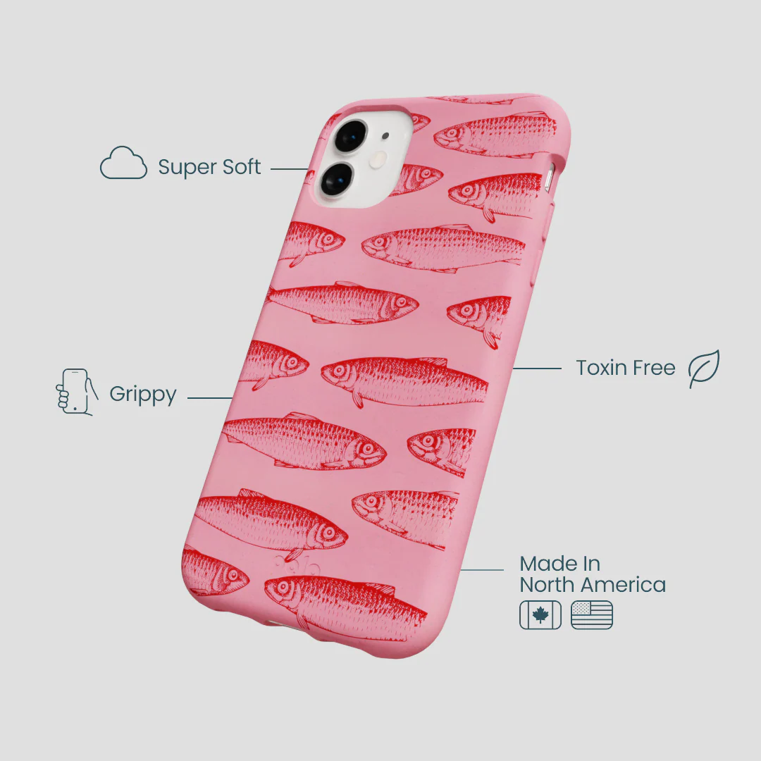 Bubblegum Pink Sardine Stream iPhone 11 Case - Image 4