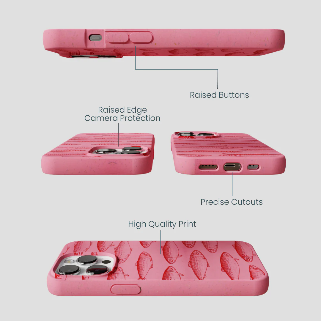 Bubblegum Pink Sardine Stream iPhone 13 Pro Case - Image 3