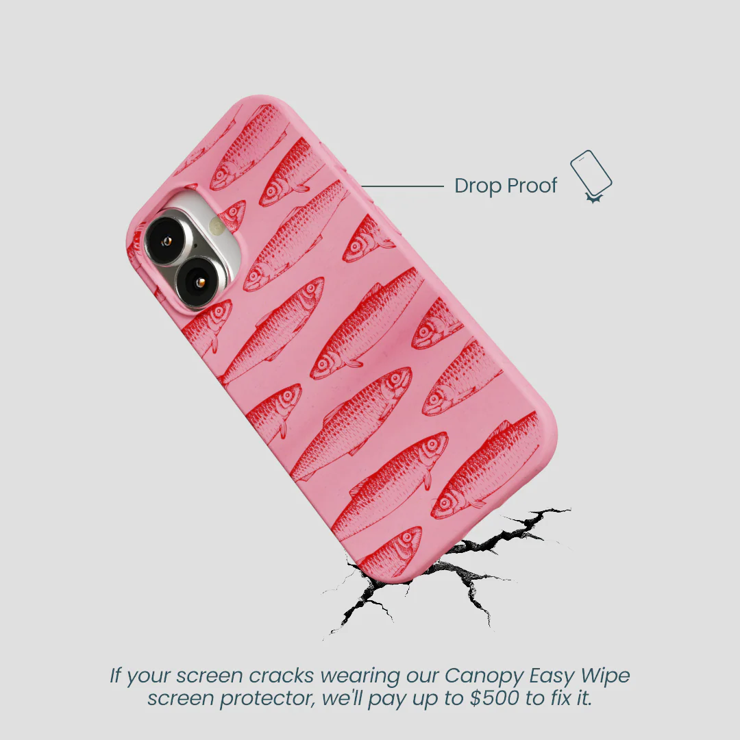 Bubblegum Pink Sardine Stream iPhone 16 Case - Image 5