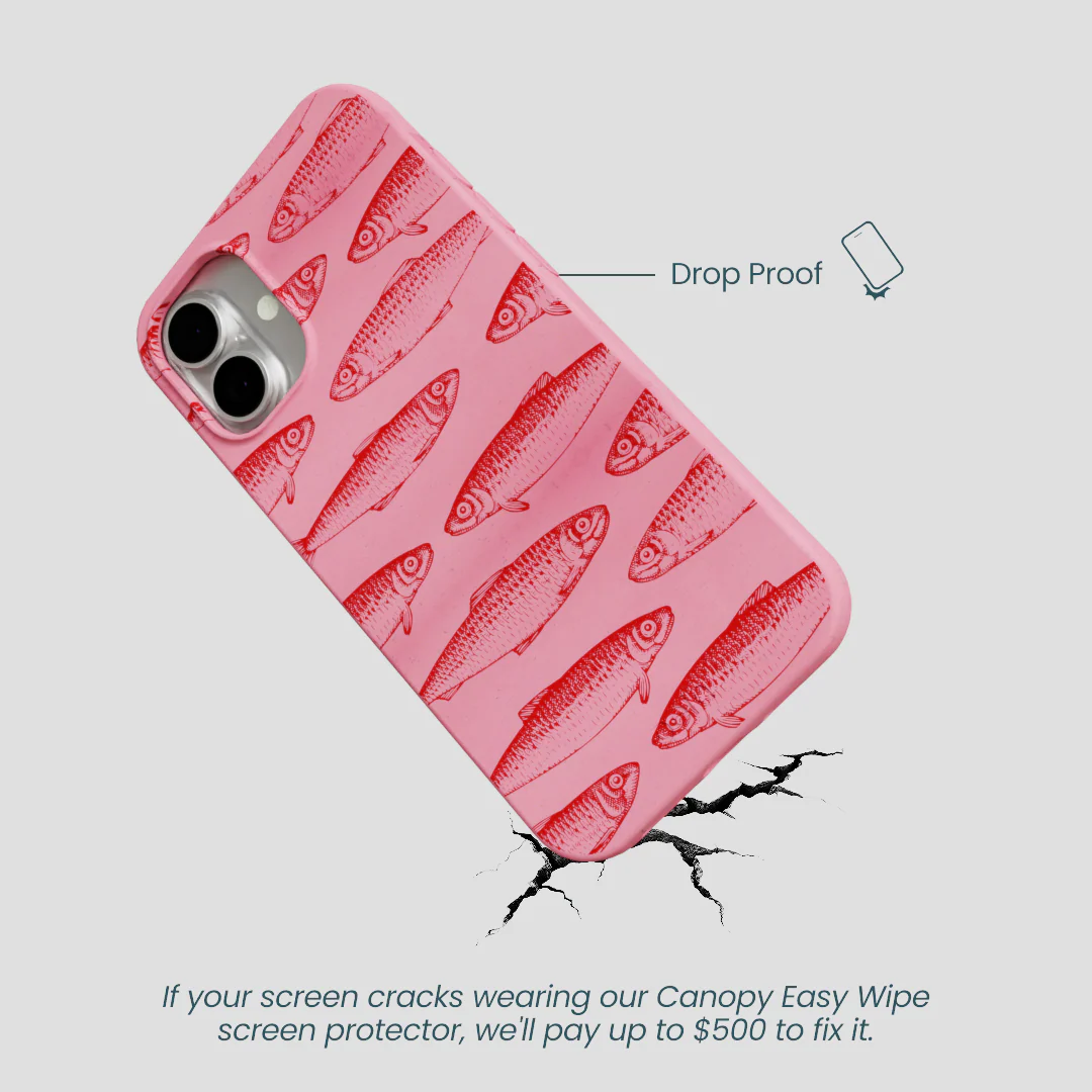 Bubblegum Pink Sardine Stream iPhone 16 Plus Case - Image 5