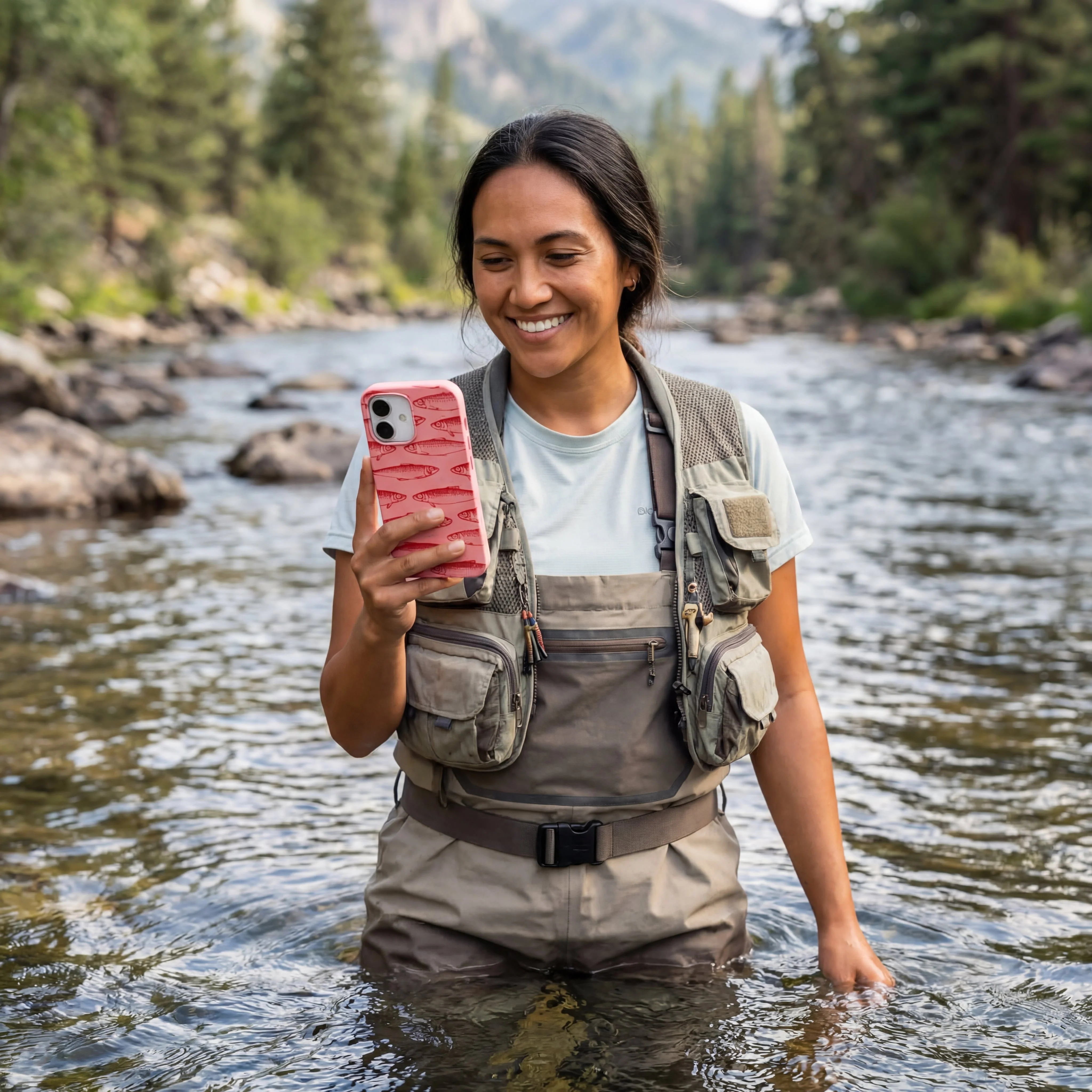 Bubblegum Pink Sardine Stream iPhone 16 Pro Case - Image 2