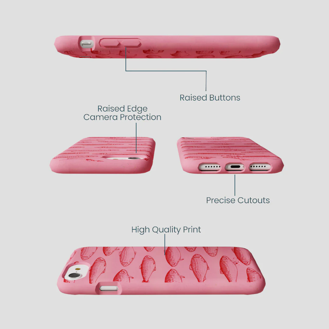Bubblegum Pink Sardine Stream iPhone 6/6s/7/8/SE Case - Image 3