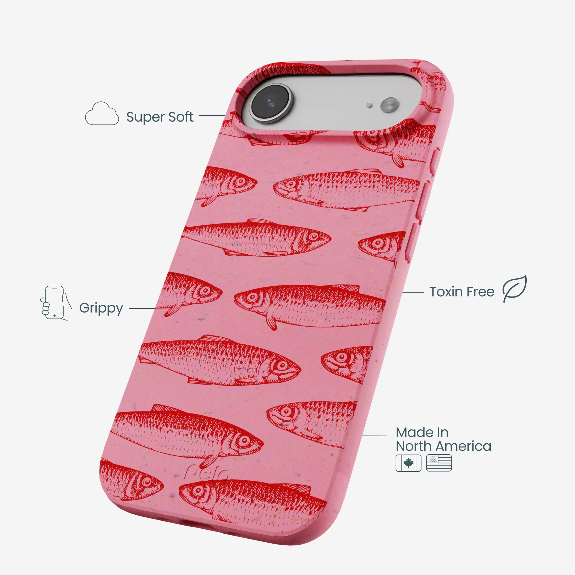 Bubblegum Pink Sardine Stream iPhone Air Case - Image 4