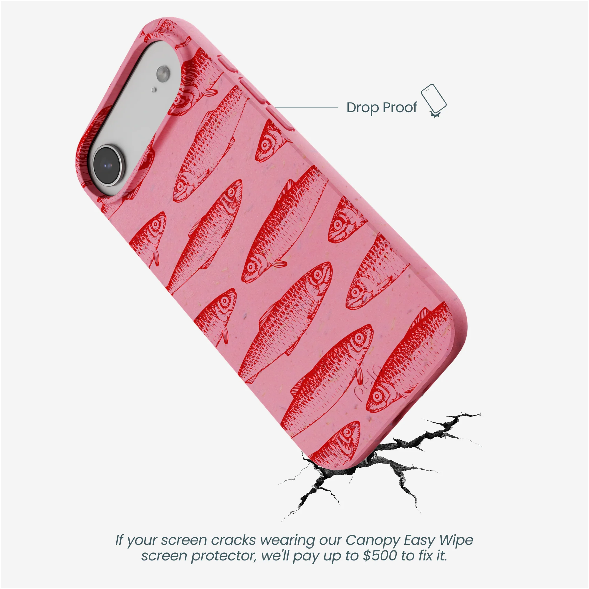 Bubblegum Pink Sardine Stream iPhone Air Case - Image 5