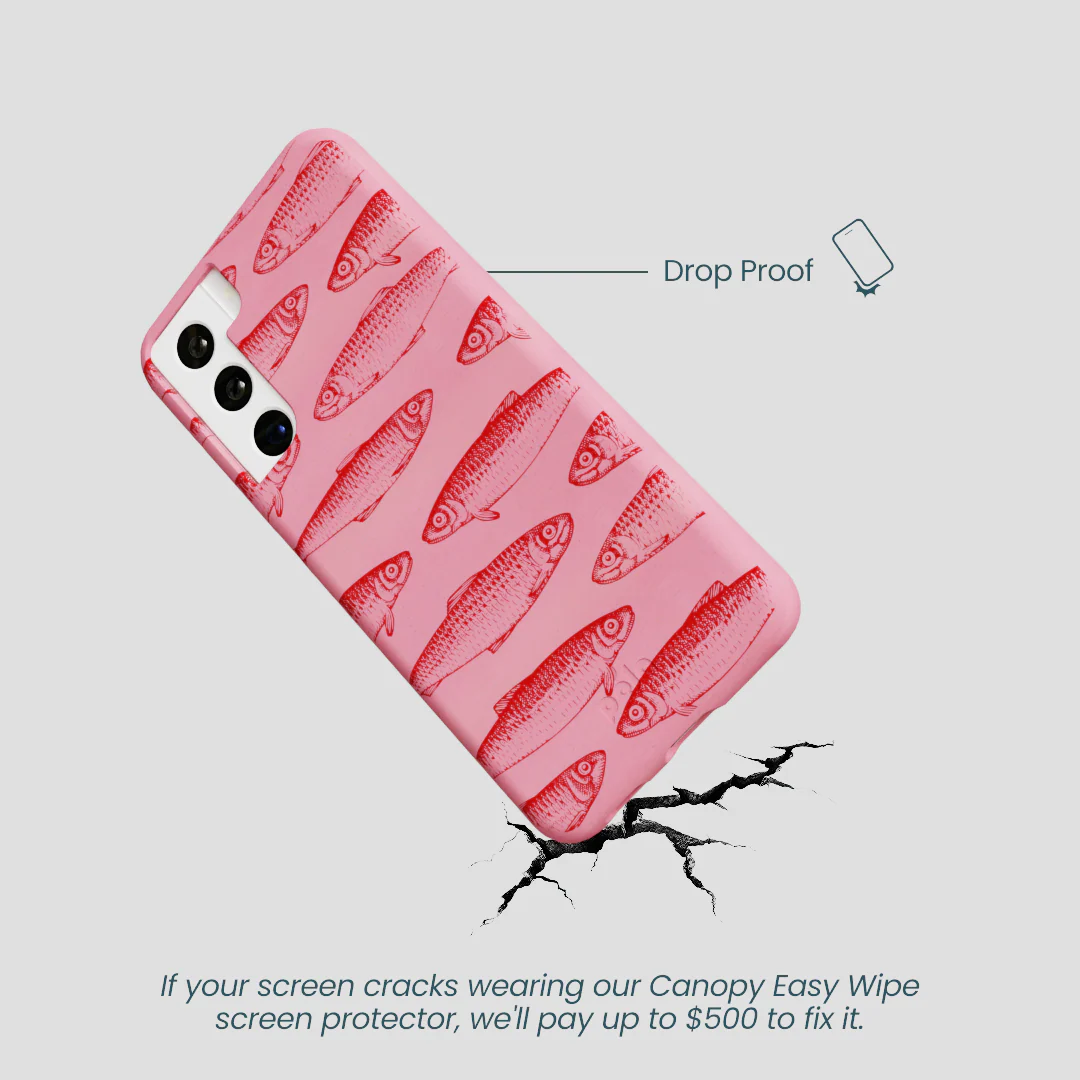 Bubblegum Pink Sardine Stream Samsung Galaxy S21 Case - Image 5