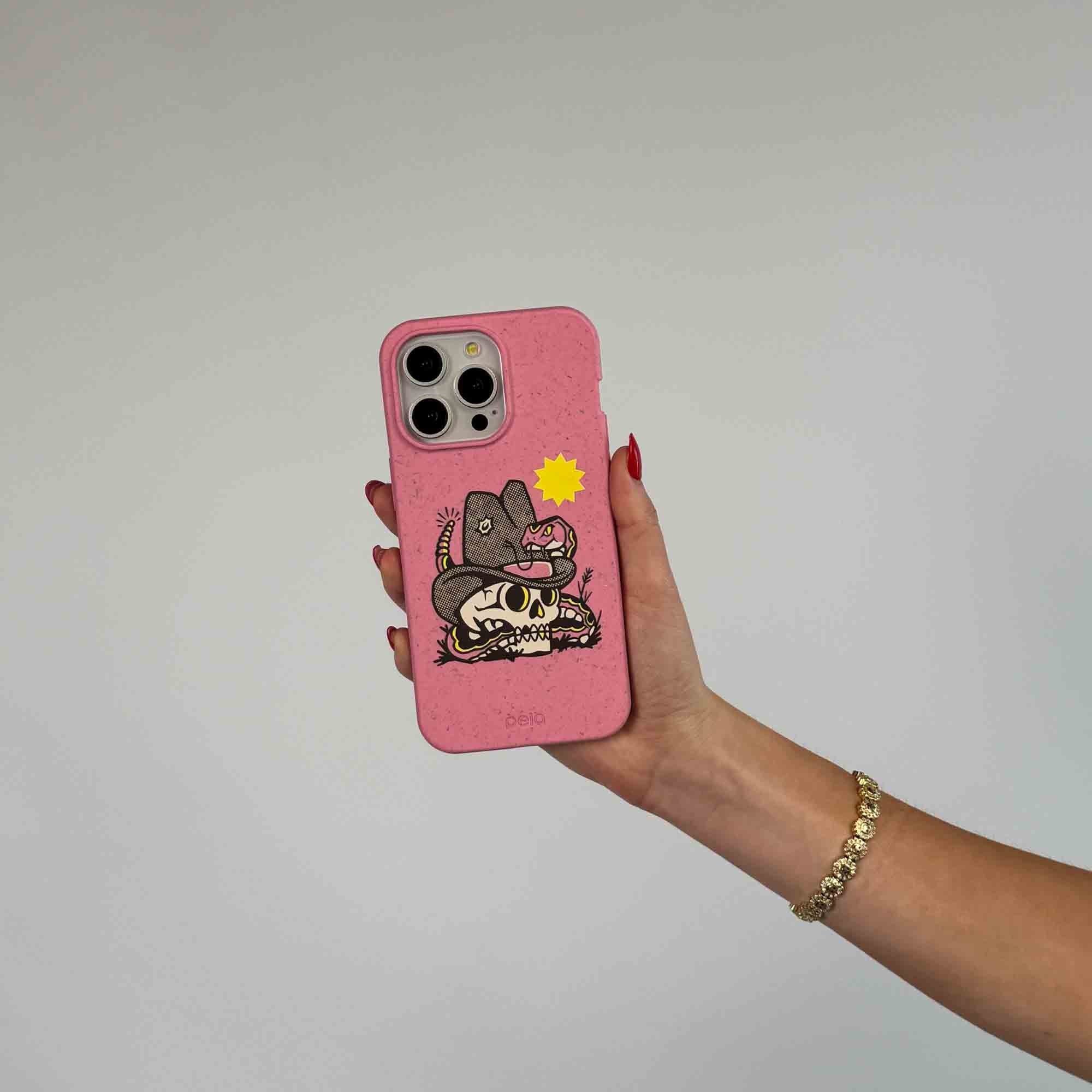 Bubblegum Pink Snakebite iPhone 16 Plus Case - Image 2