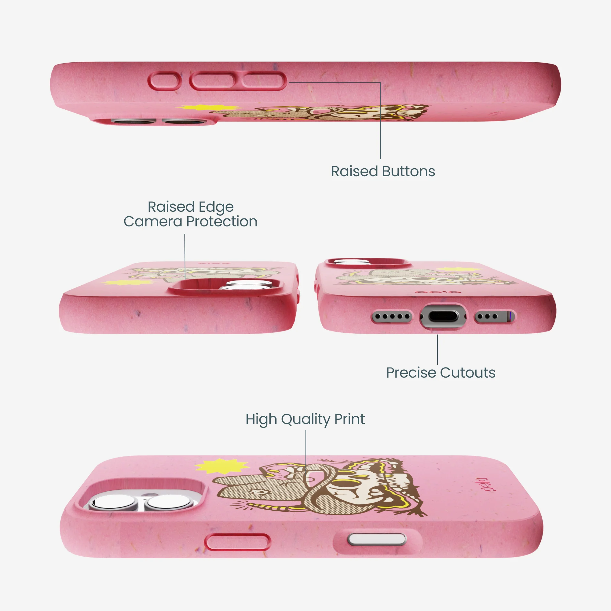 Bubblegum Pink Snakebite iPhone 17 Case - Image 3