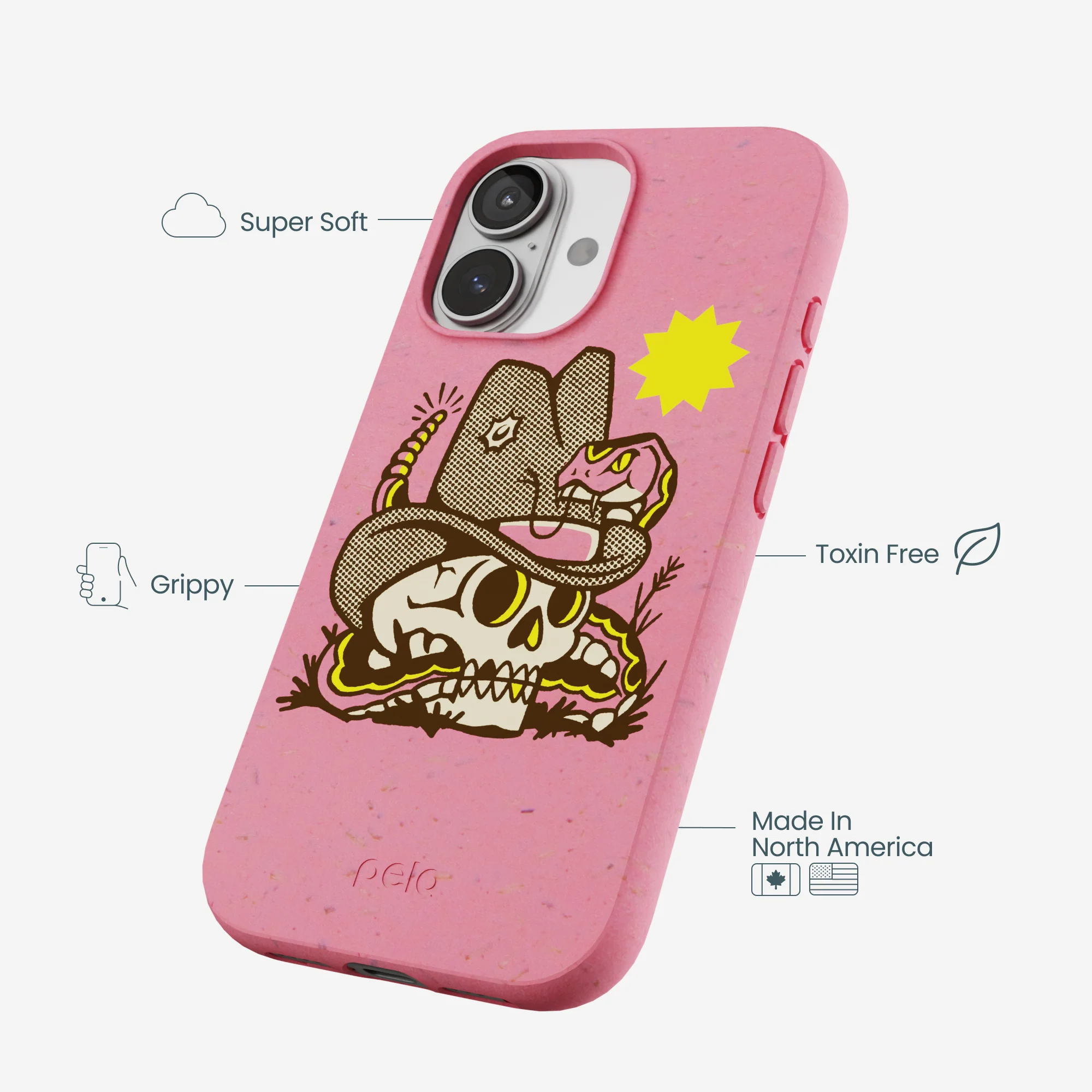 Bubblegum Pink Snakebite iPhone 17 Case - Image 4