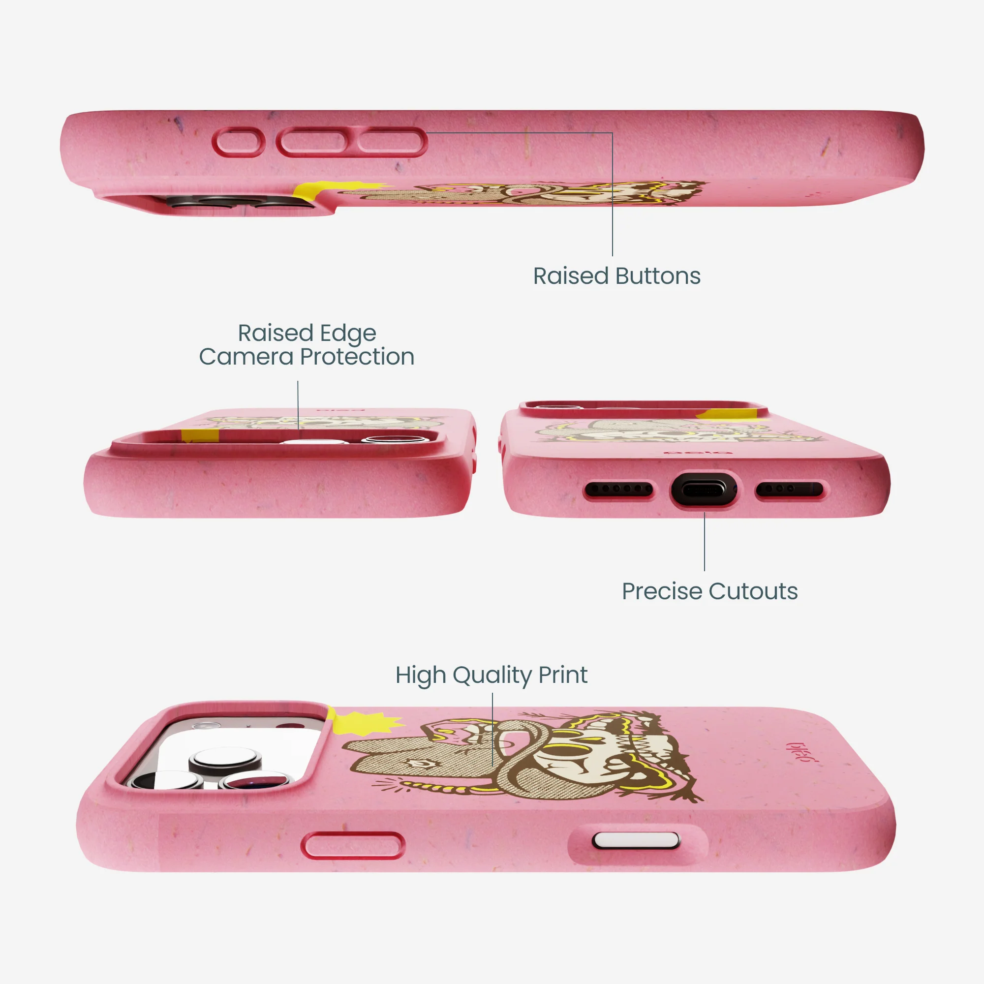 Bubblegum Pink Snakebite iPhone 17 Pro Max Case - Image 3