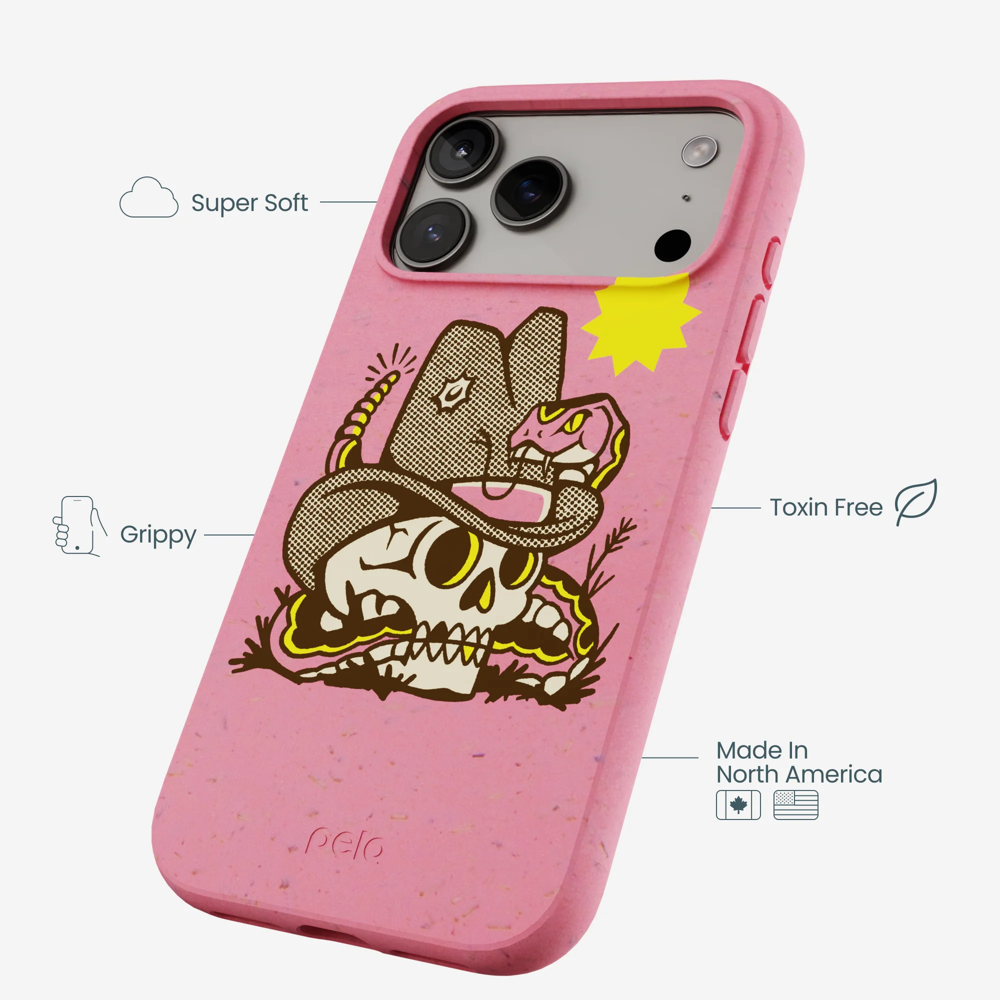 Bubblegum Pink Snakebite iPhone 17 Pro Max Case - Image 4