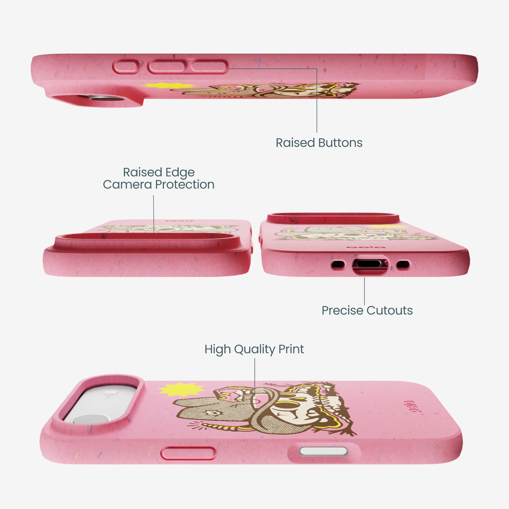 Bubblegum Pink Snakebite iPhone Air Case - Image 3
