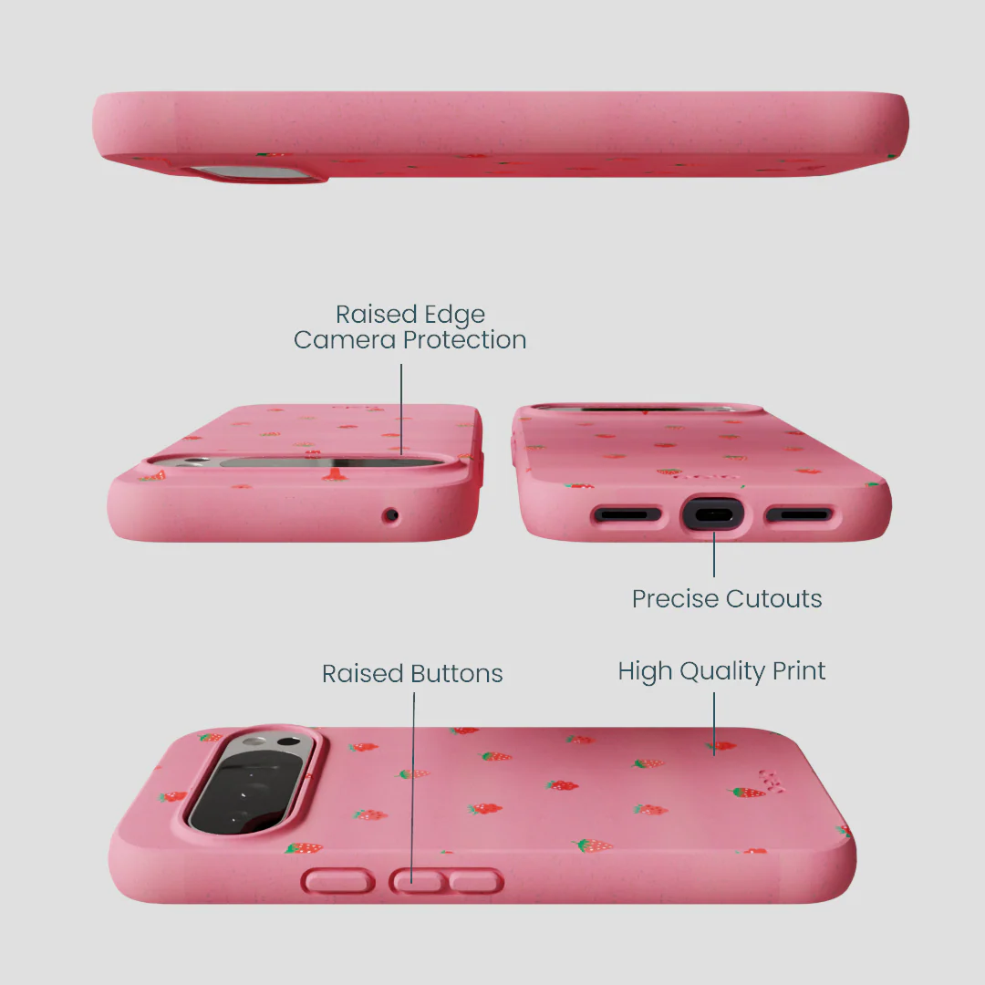 Bubblegum Pink Summer Berries Google Pixel 10 Pro XL Case - Image 2