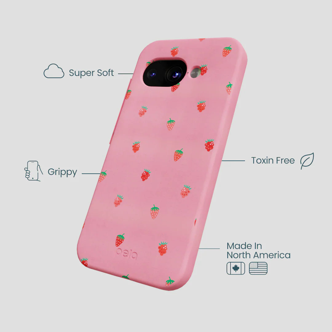 Bubblegum Pink Summer Berries Google Pixel 9a Case - Image 3