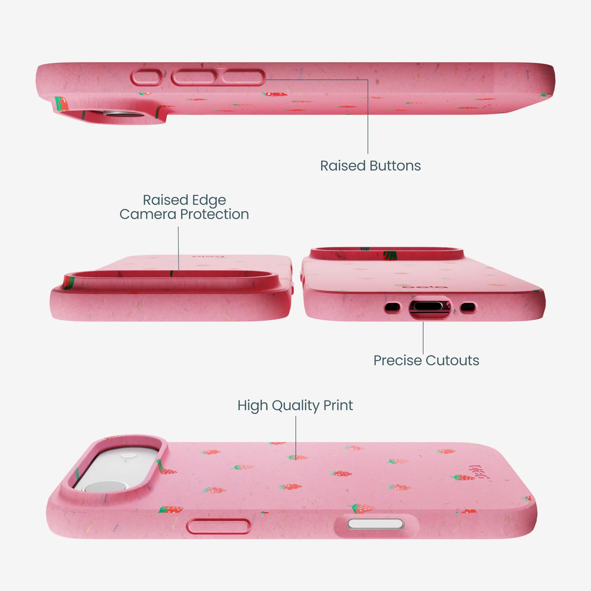 Bubblegum Pink Summer Berries iPhone Air Case - Image 3