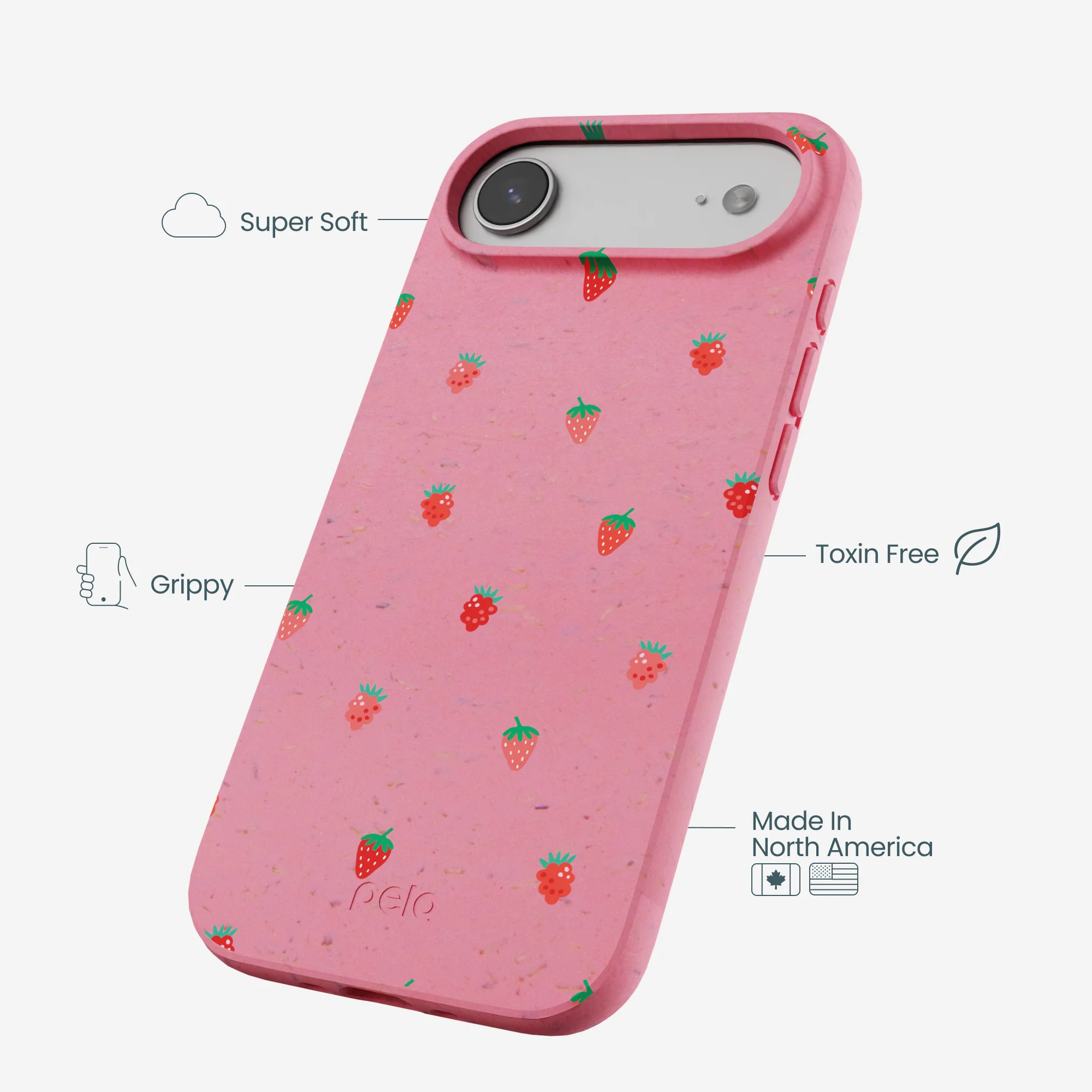 Bubblegum Pink Summer Berries iPhone Air Case - Image 4