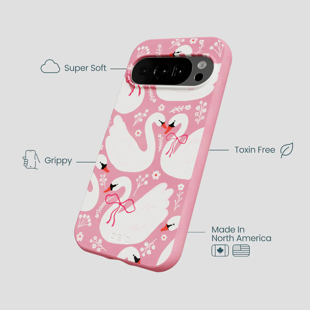 Bubblegum Pink Swan Garden Google Pixel 10/10 Pro Case - Image 4