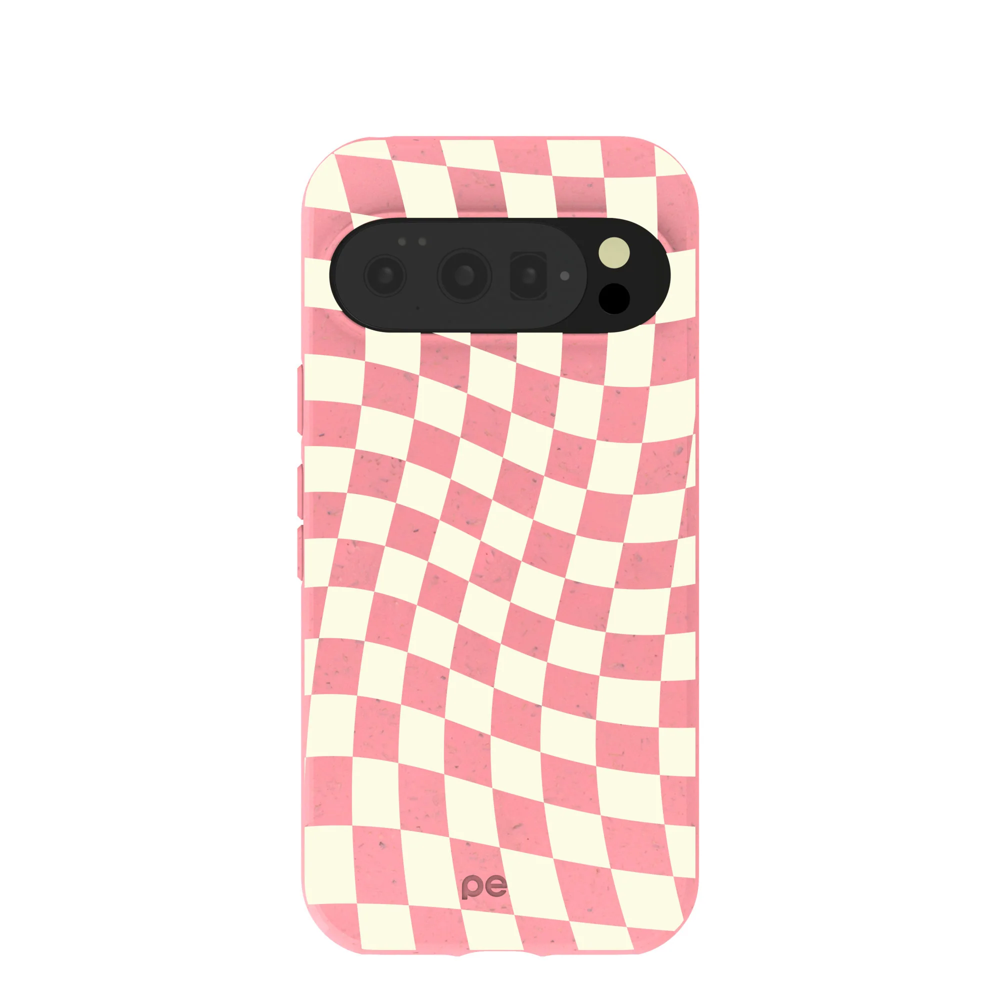 Bubblegum Pink Warped Checkers Google Pixel 10/10 Pro Case