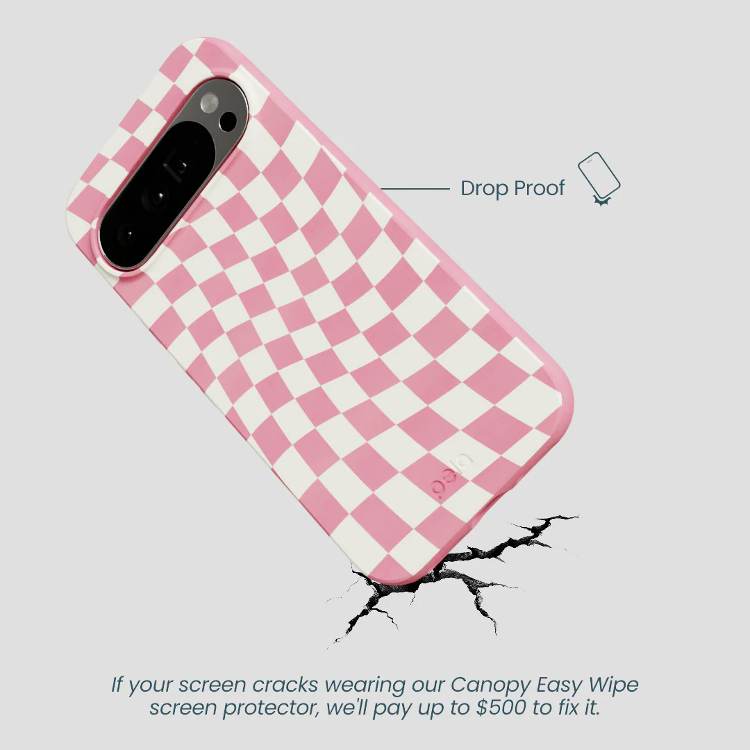 Bubblegum Pink Warped Checkers Google Pixel 10 Pro XL Case - Image 5