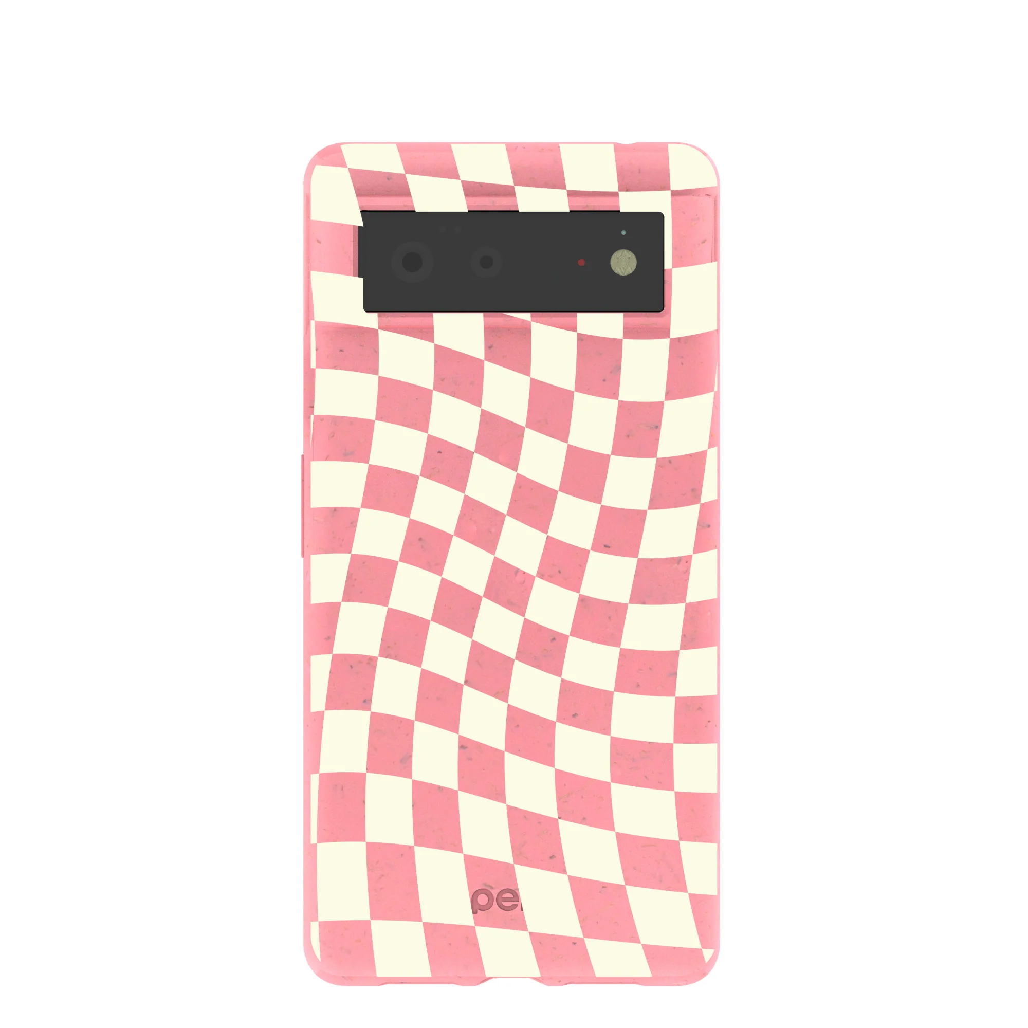 Bubblegum Pink Warped Checkers Google Pixel 6 Case