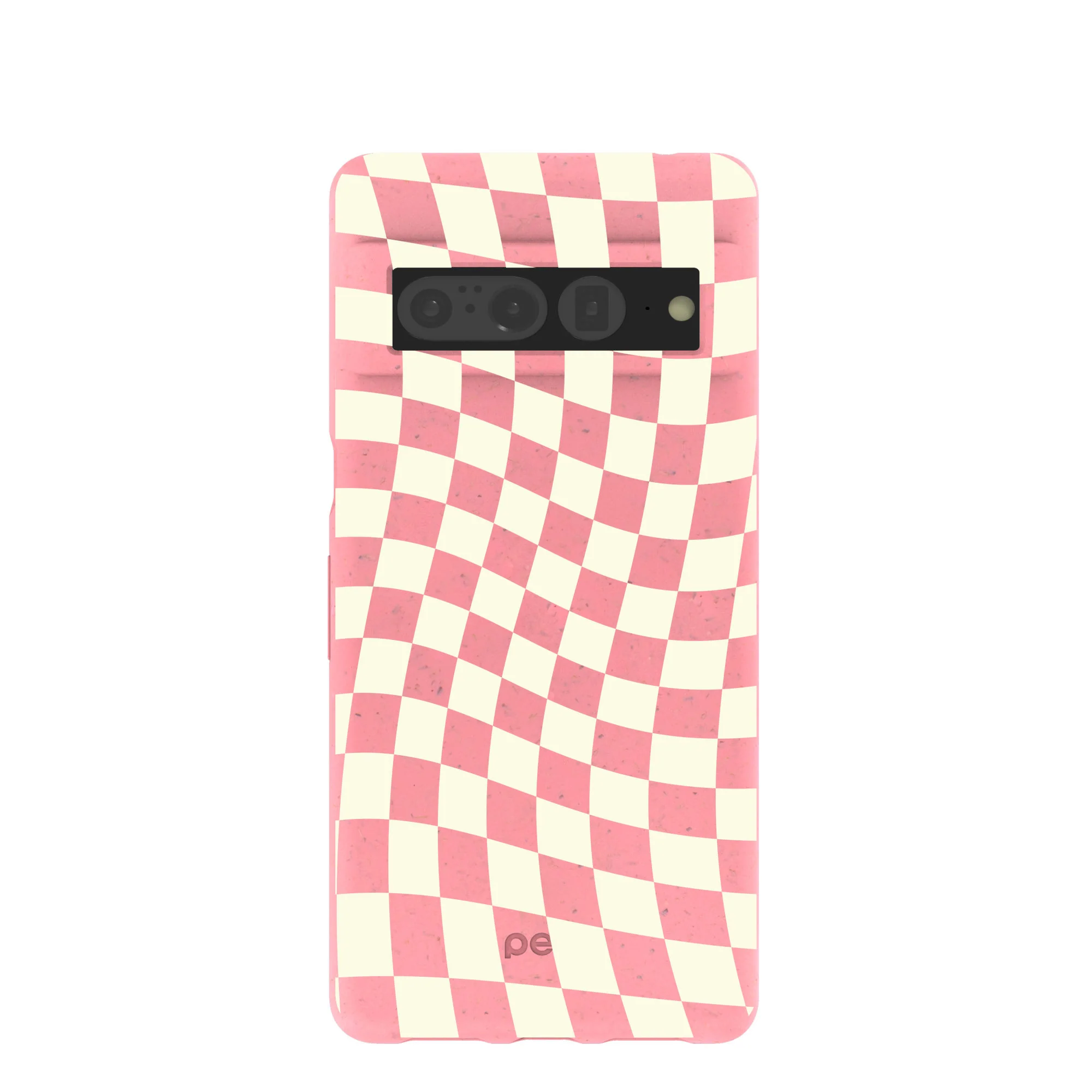Bubblegum Pink Warped Checkers Google Pixel 7 Pro Case