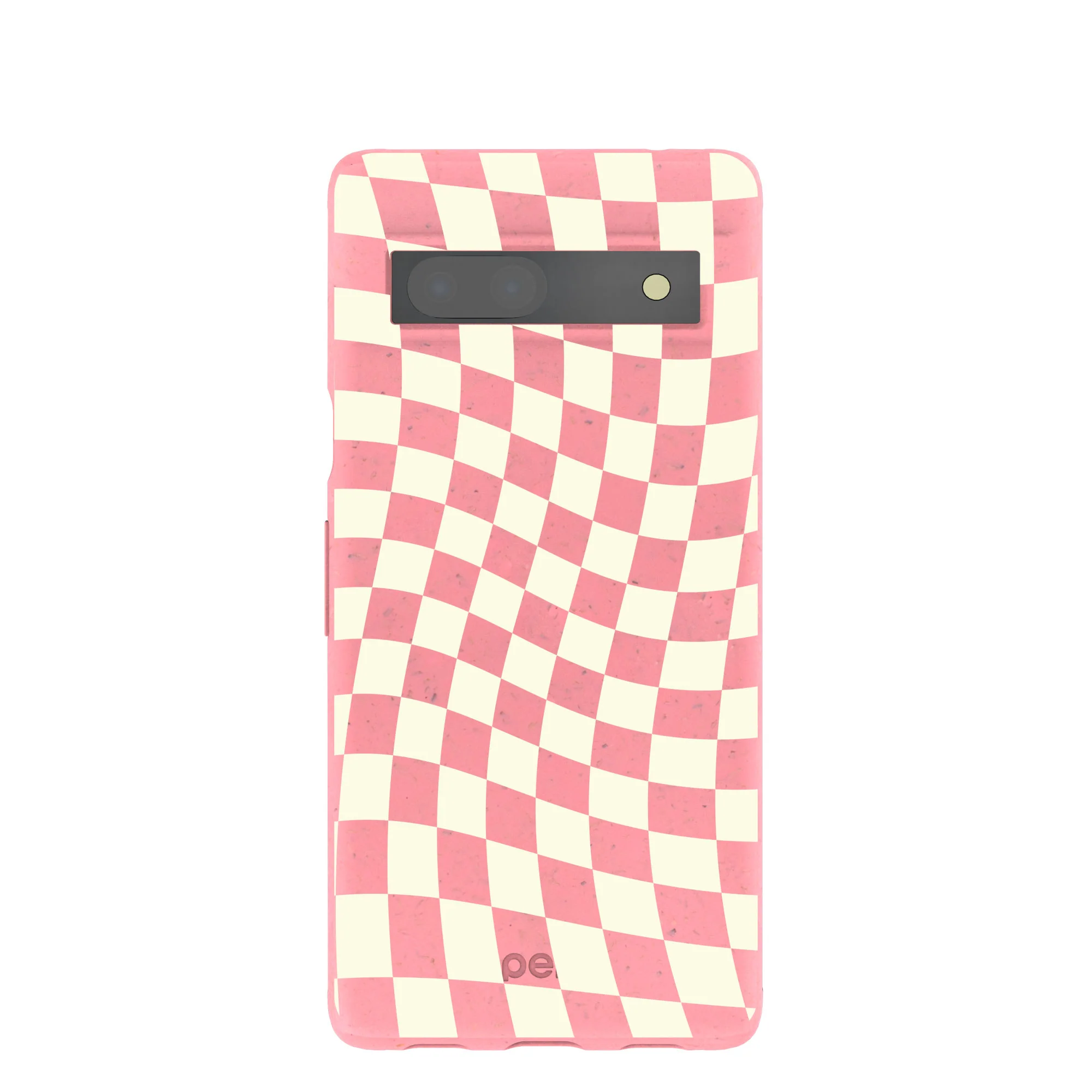 Bubblegum Pink Warped Checkers Google Pixel 7a Case