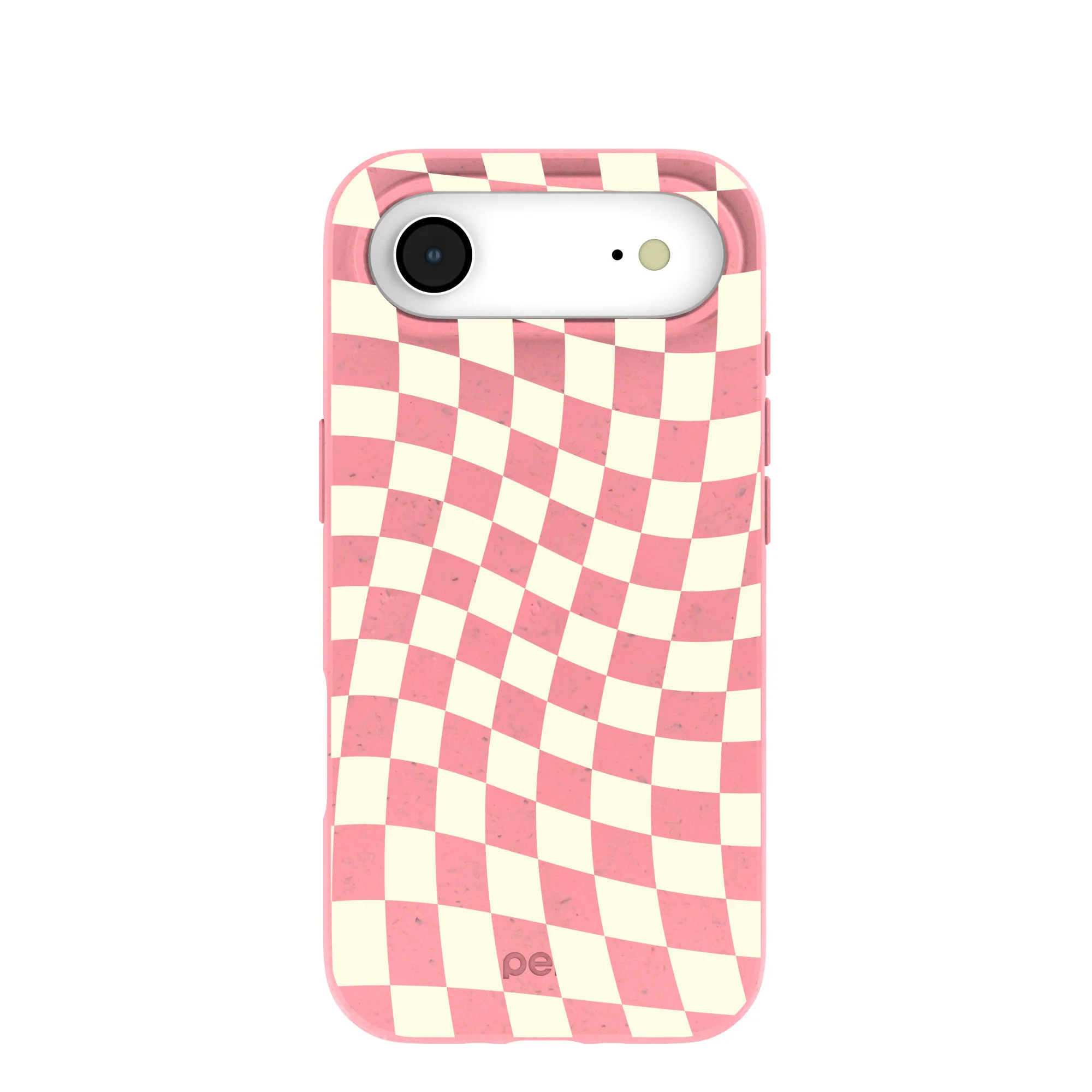 Bubblegum Pink Warped Checkers iPhone Air Case