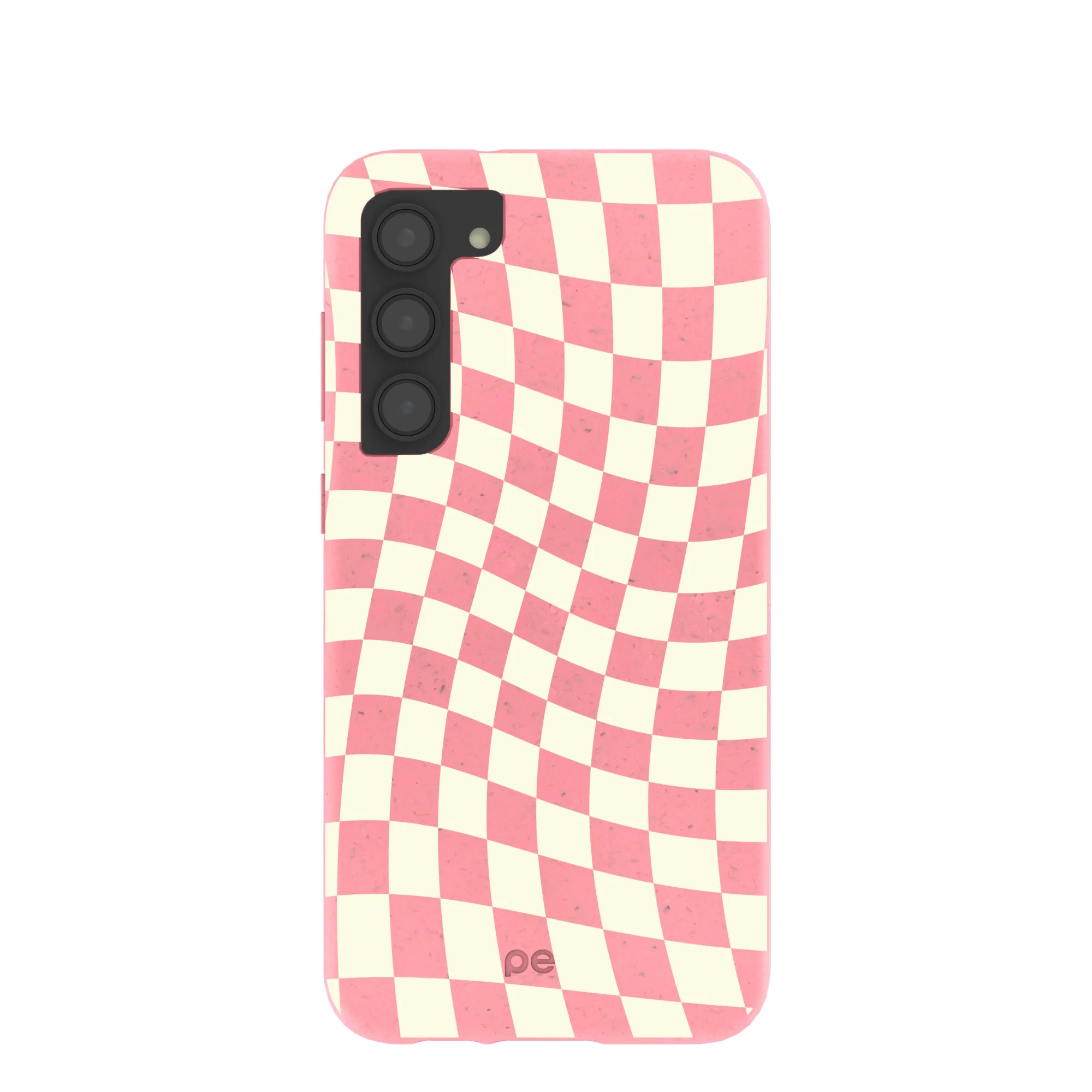 Bubblegum Pink Warped Checkers Samsung Galaxy S23+(Plus) Case