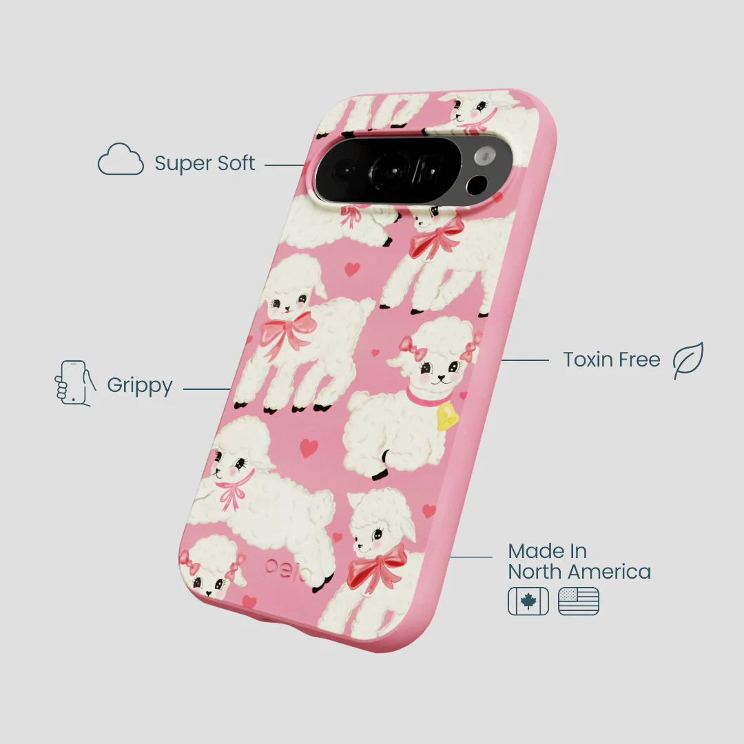 Bubblegum Pink Wool You Be Mine Google Pixel 10/10 Pro Case - Image 4