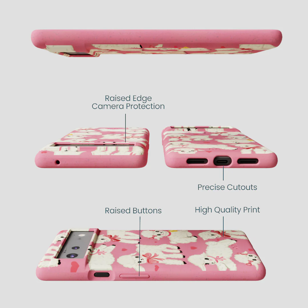 Bubblegum Pink Wool You Be Mine Google Pixel 6 Case - Image 3