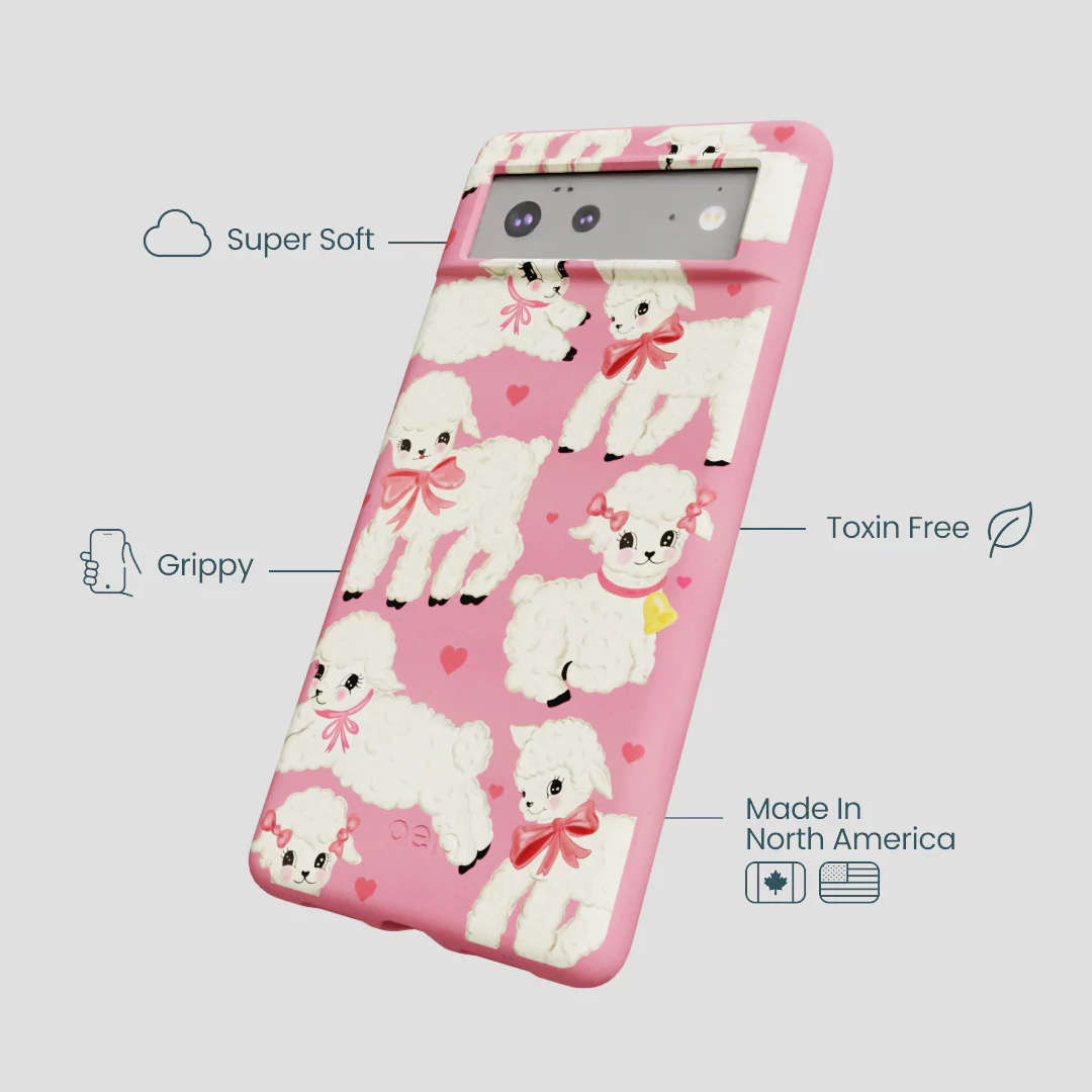 Bubblegum Pink Wool You Be Mine Google Pixel 6a Case - Image 4