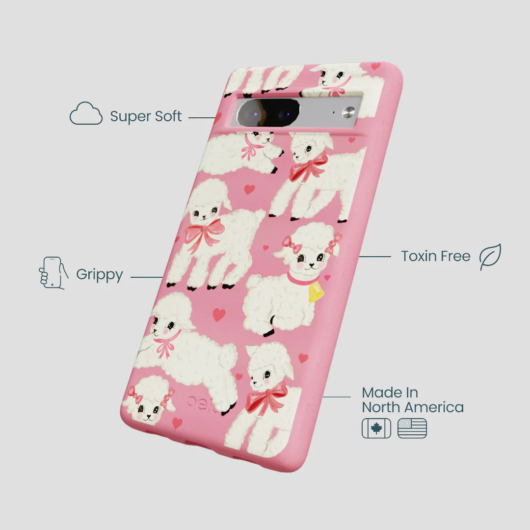 Bubblegum Pink Wool You Be Mine Google Pixel 7 Case - Image 4