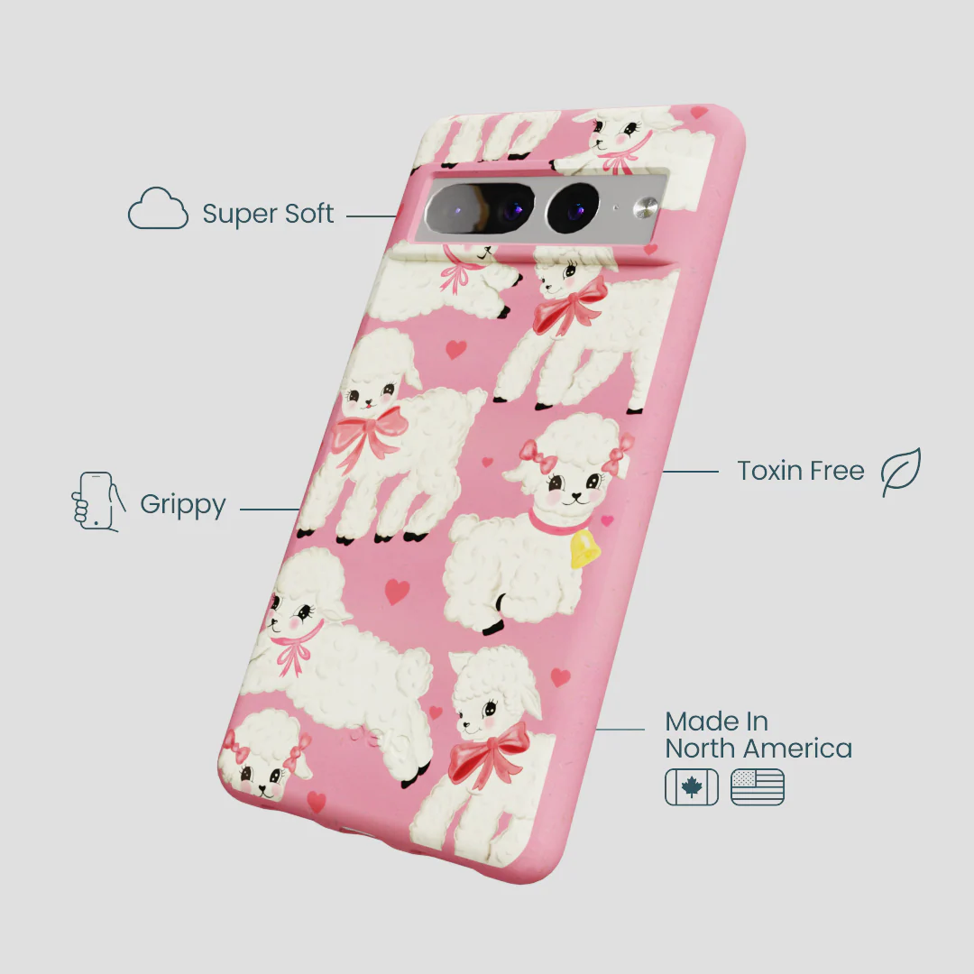 Bubblegum Pink Wool You Be Mine Google Pixel 7 Pro Case - Image 4