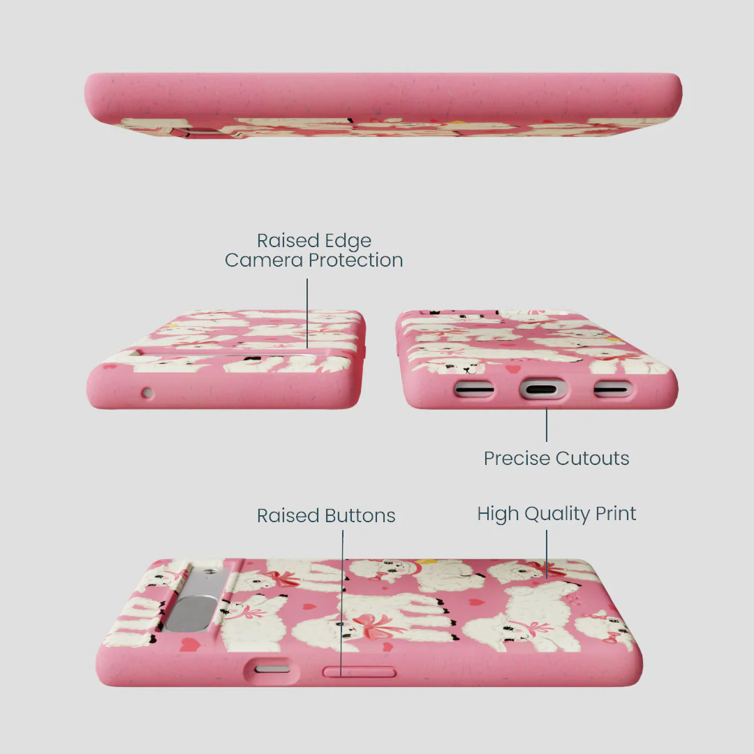 Bubblegum Pink Wool You Be Mine Google Pixel 7a Case - Image 3