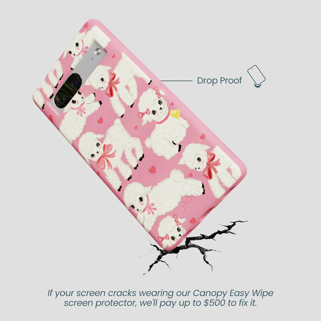 Bubblegum Pink Wool You Be Mine Google Pixel 7a Case - Image 5