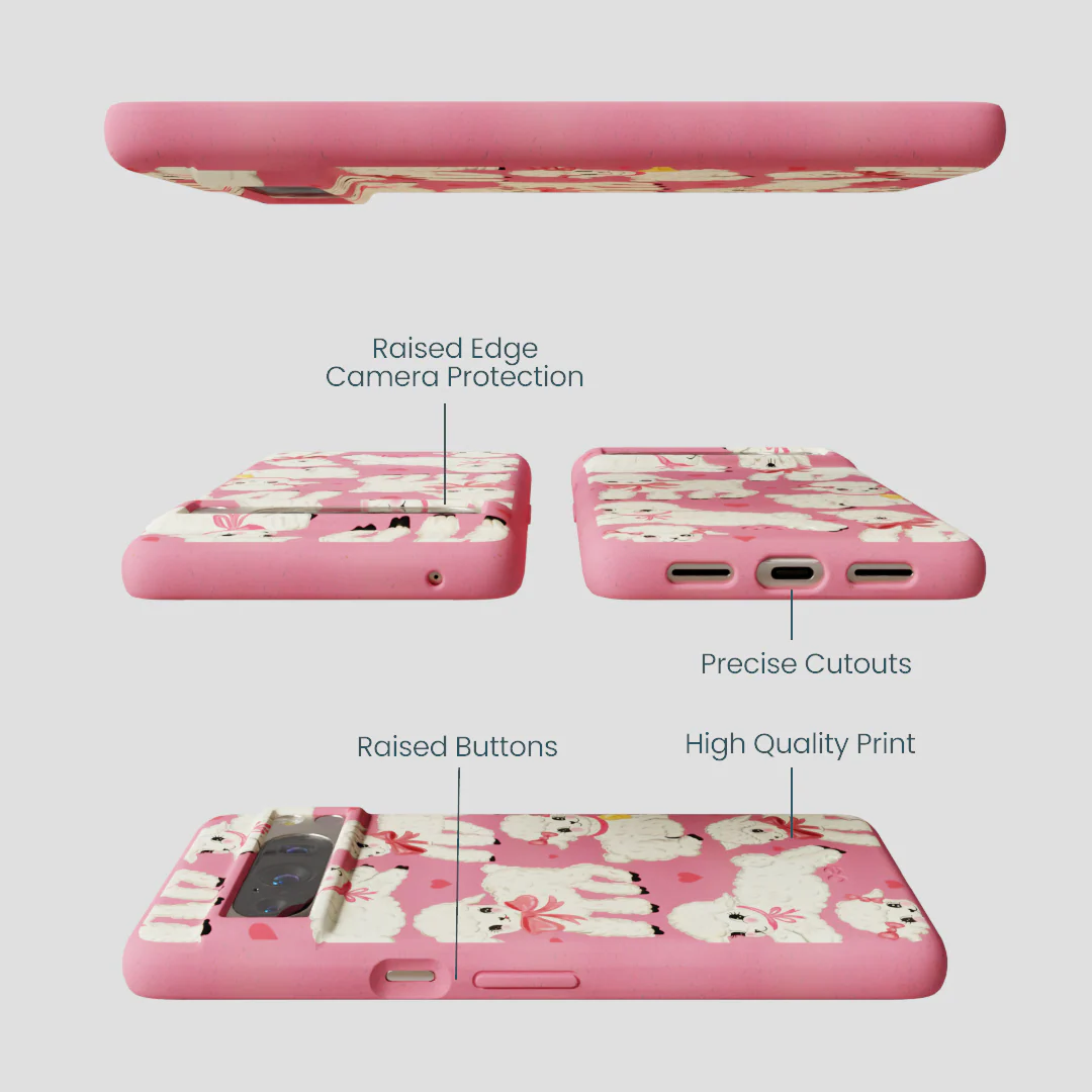 Bubblegum Pink Wool You Be Mine Google Pixel 8 Pro Case - Image 3