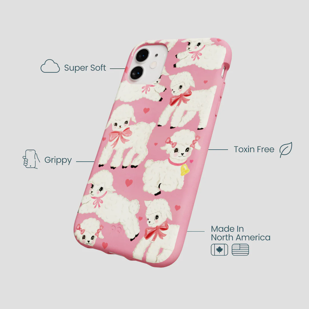 Bubblegum Pink Wool You Be Mine iPhone 11 Case - Image 4