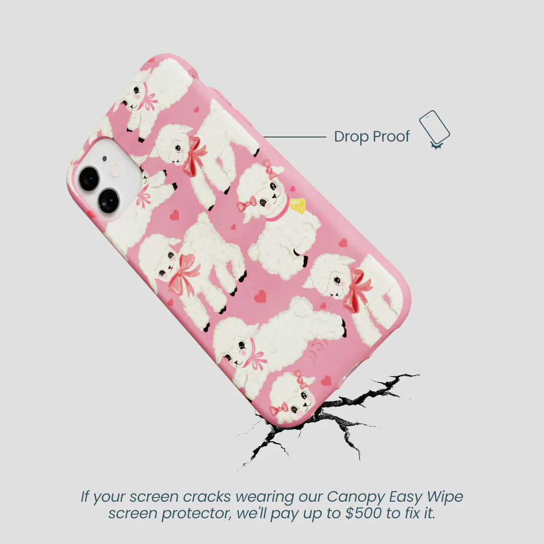 Bubblegum Pink Wool You Be Mine iPhone 11 Case - Image 5