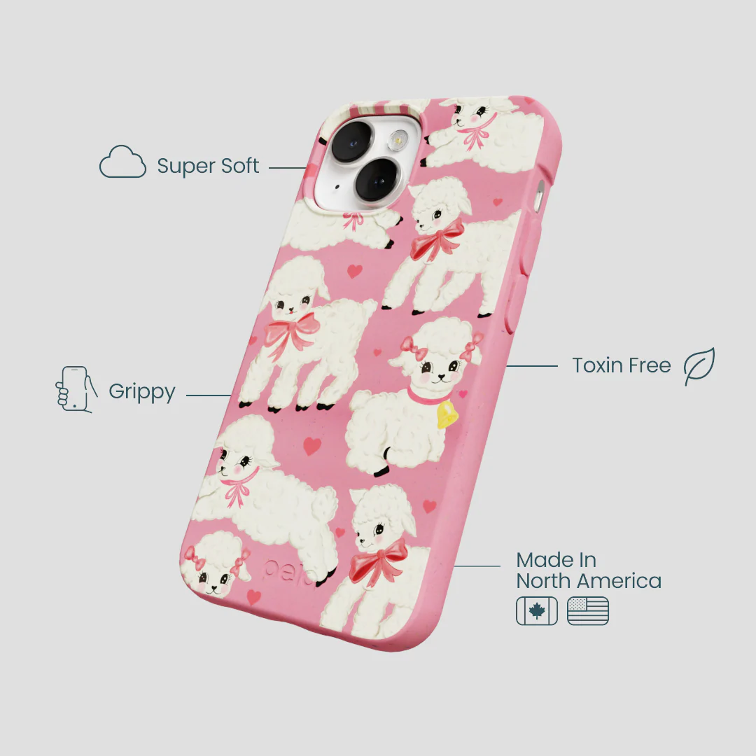 Bubblegum Pink Wool You Be Mine iPhone 13 Case - Image 4