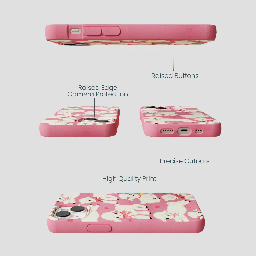 Bubblegum Pink Wool You Be Mine iPhone 13 Mini Case - Image 3