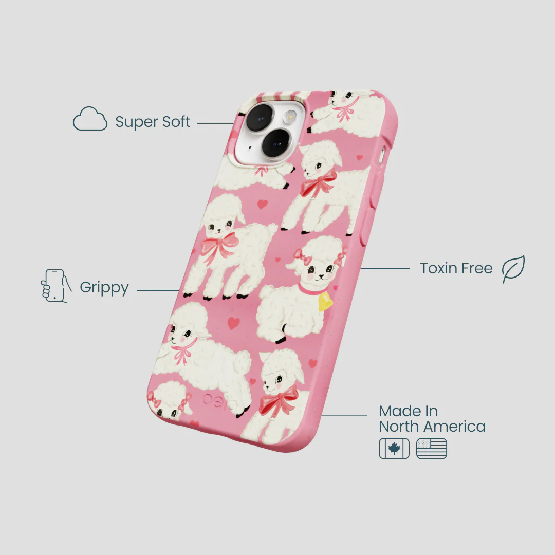 Bubblegum Pink Wool You Be Mine iPhone 13 Mini Case - Image 4