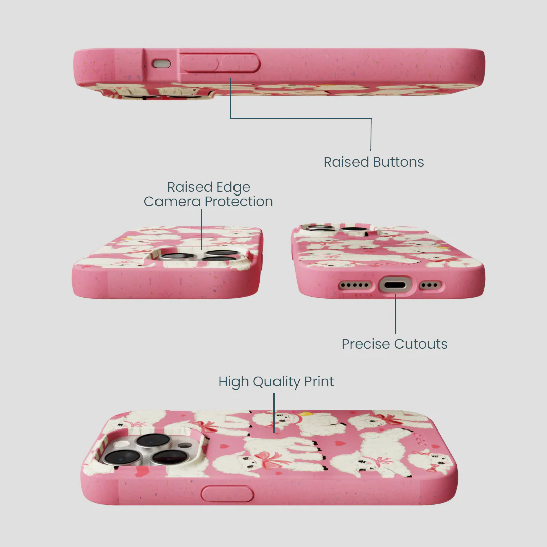 Bubblegum Pink Wool You Be Mine iPhone 14 Pro Case - Image 3
