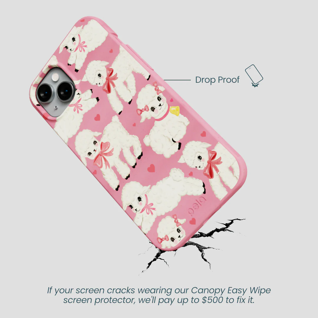 Bubblegum Pink Wool You Be Mine iPhone 15 Plus Case - Image 5
