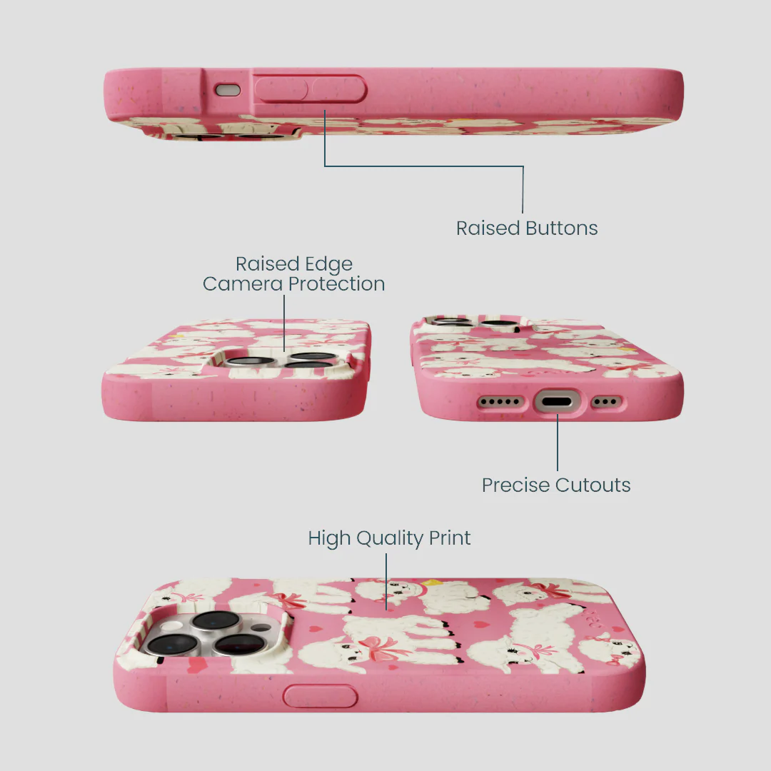 Bubblegum Pink Wool You Be Mine iPhone 15 Pro Case - Image 3