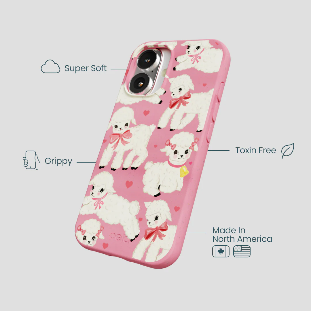 Bubblegum Pink Wool You Be Mine iPhone 16 Case - Image 4