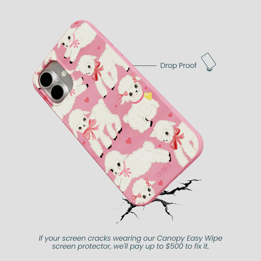 Bubblegum Pink Wool You Be Mine iPhone 16 Plus Case - Image 5