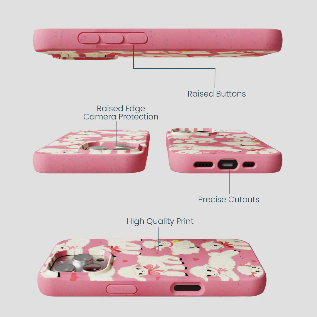 Bubblegum Pink Wool You Be Mine iPhone 16 Pro Case - Image 3