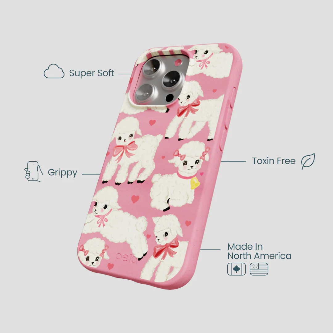 Bubblegum Pink Wool You Be Mine iPhone 16 Pro Case - Image 4