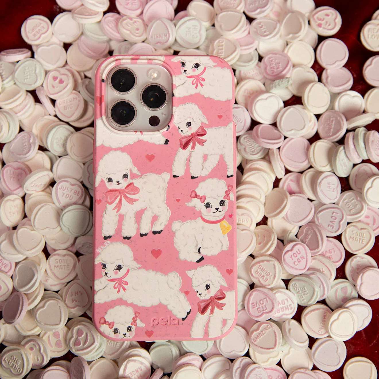 Bubblegum Pink Wool You Be Mine iPhone 16 Pro Max Case - Image 2
