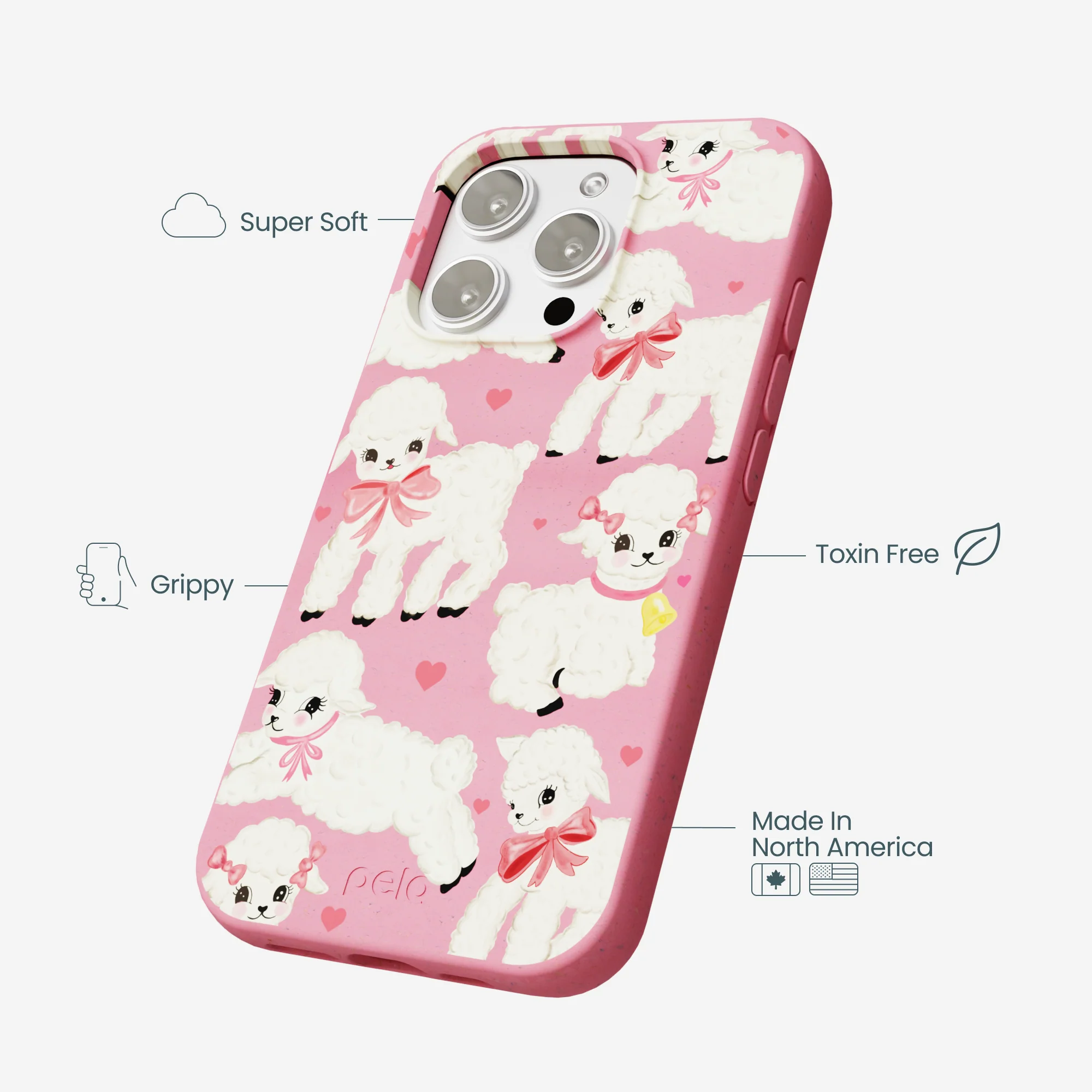 Bubblegum Pink Wool You Be Mine iPhone 16 Pro Max Case - Image 4